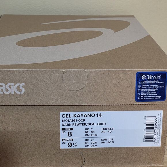 ASICS Gel-Kayano 14 Dark Pewter Seal Grey 1201A161-029 Men\'s Size 8 Women\'s 9.5 main image 7